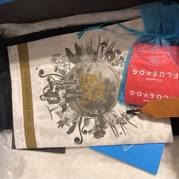 Stylish Blue and Orange Women's Fluevog Boots - Picture 4 of 9